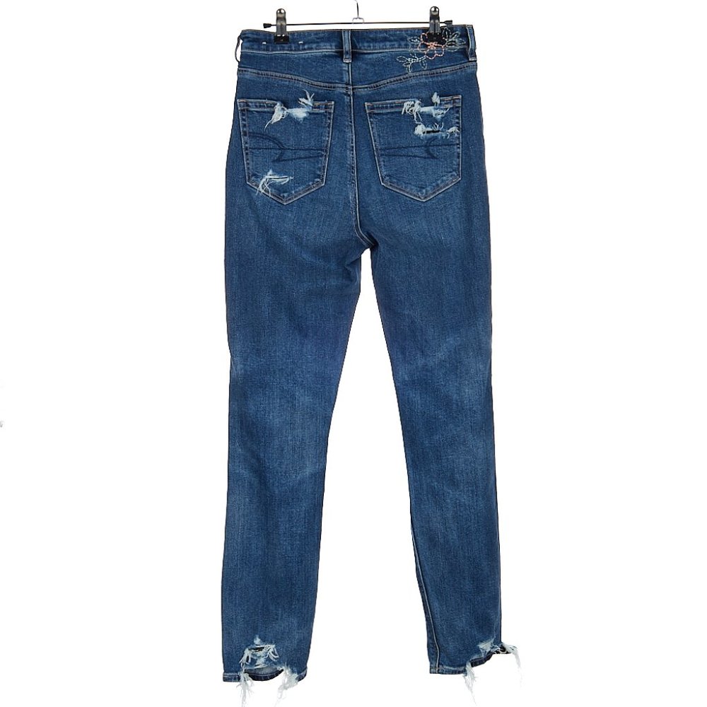 American Eagle Strigid Ripped Mom Jean Women's 6 Tall - Picture 7 of 11